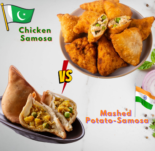 Indian samosa and Pakistani samosa