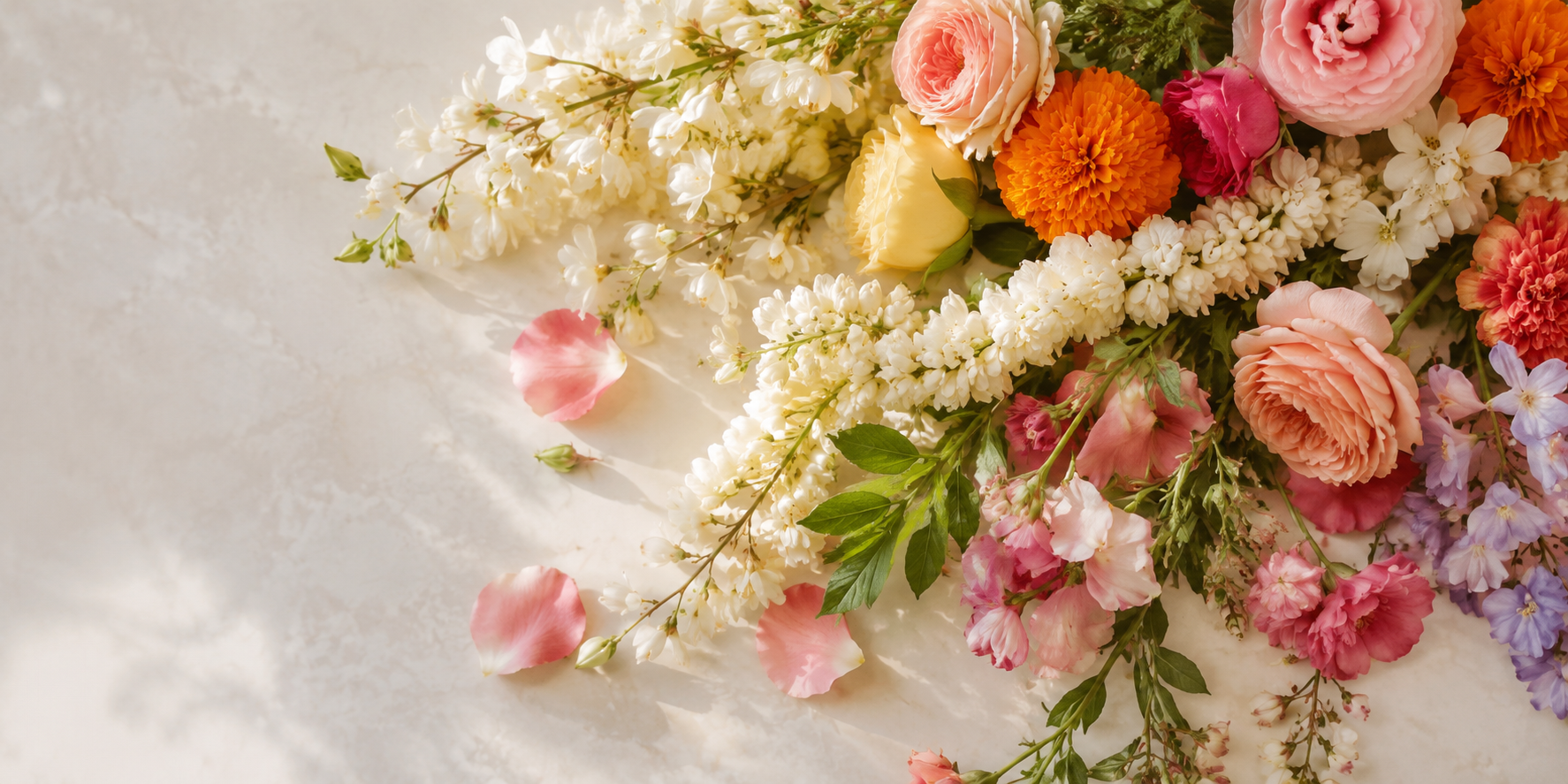 Fresh Indian pooja garlands, jasmine malas and wedding flowers at Mayuri Seattle florist