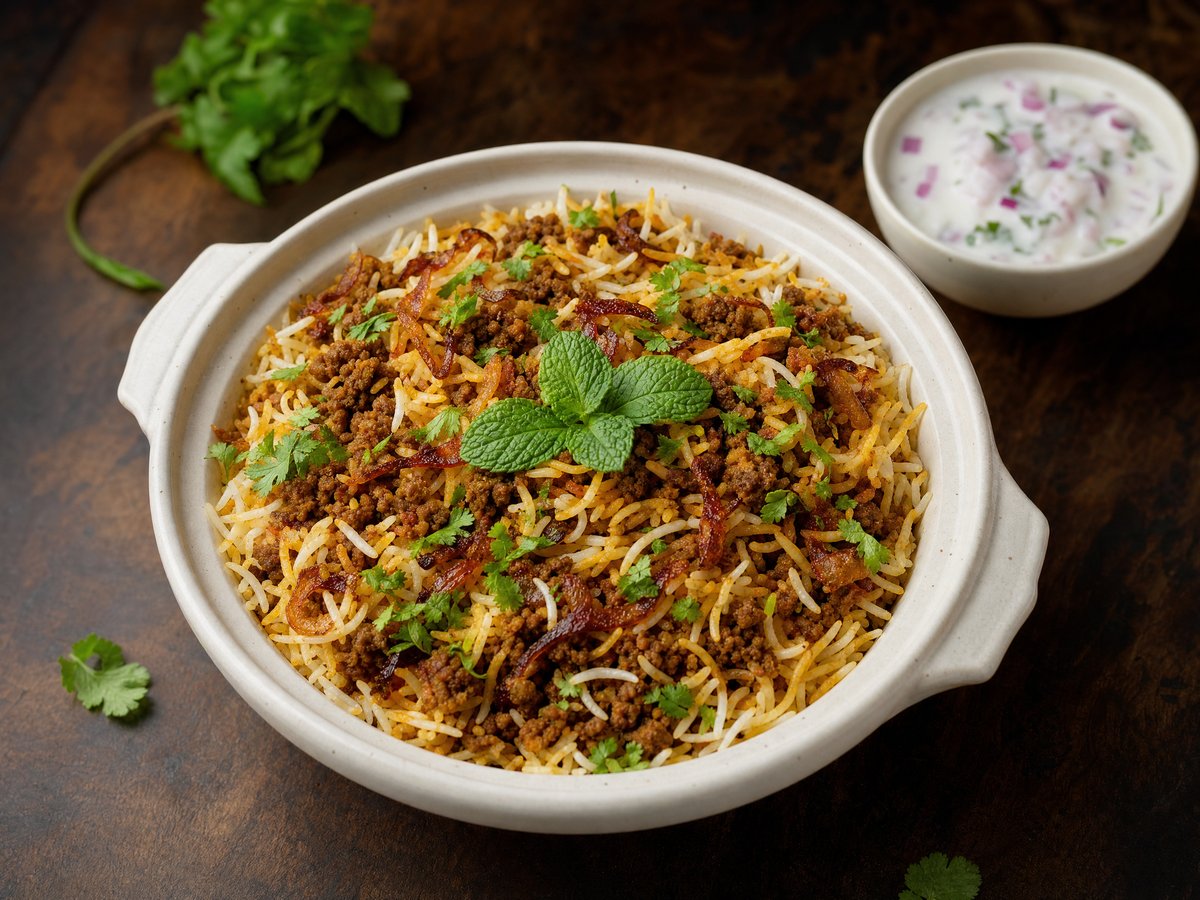 Goat Keema Biryani